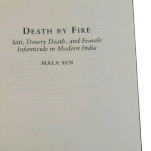 Death By Fire By Mala Sen Hardcover - Picture 4 of 4